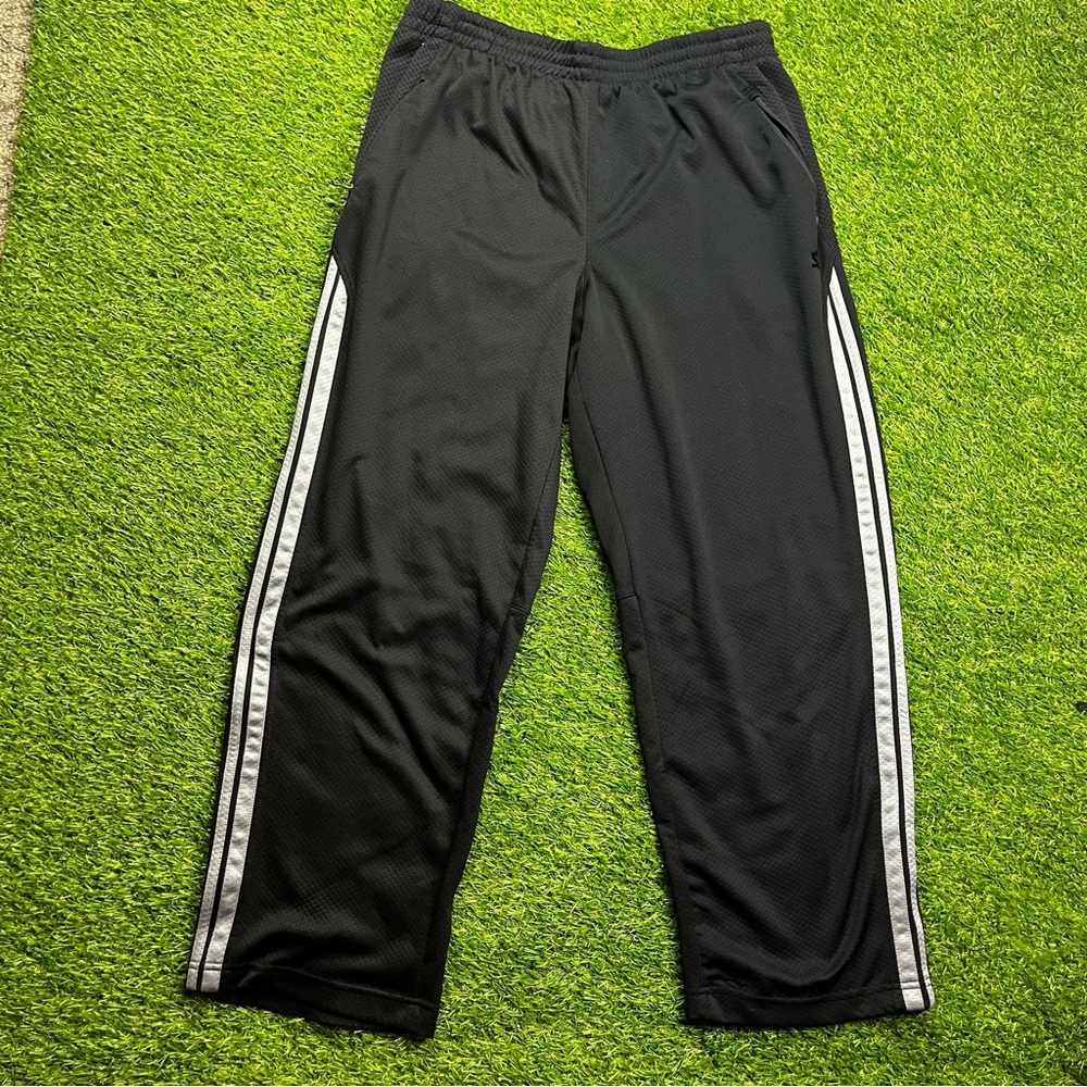 Starter‎ Black Track Pants – Size L (36–38) – White Side Stripes – Ref #70892